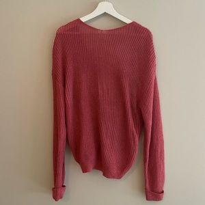 Lea & Viola Mauve Sweater with Twisted Back